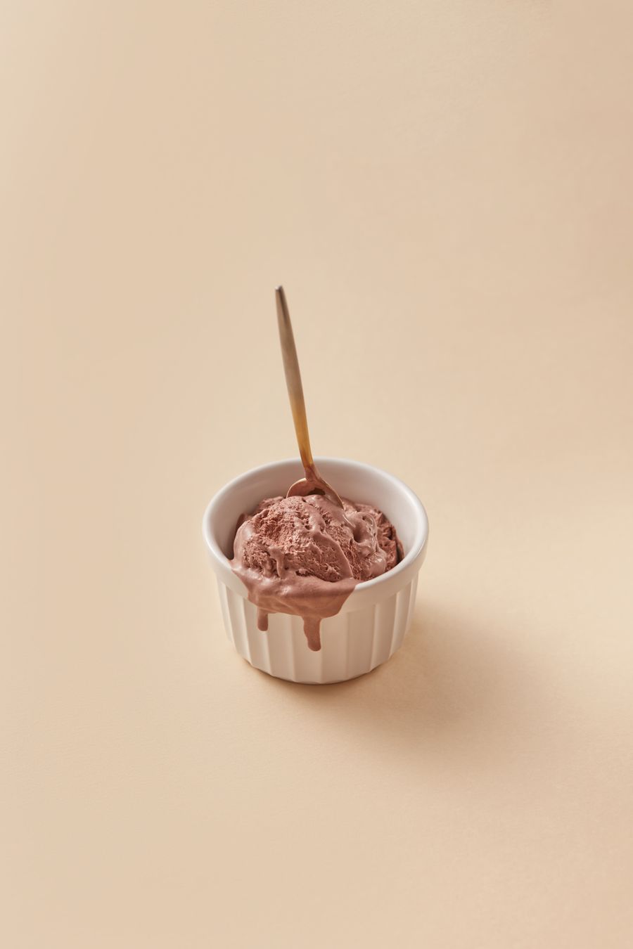 Helado de chocolate en pote